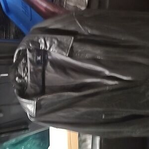 Black Mans leather  coat